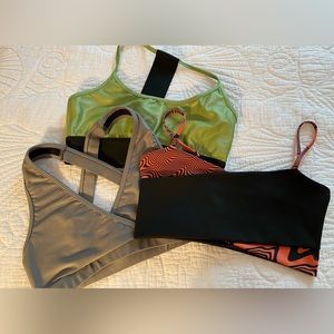 Three NOLI sports bralettes, size small NWOT